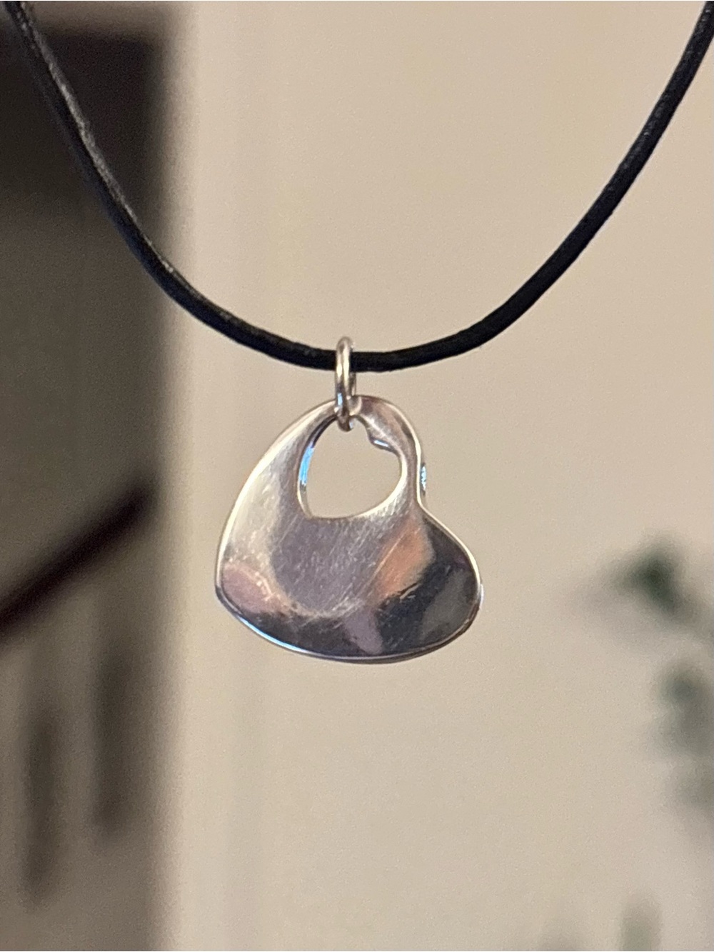 Sterling Silver Heart w/Cut Out
Heart Charm Pendant for Necklace - Picture 8 of 9